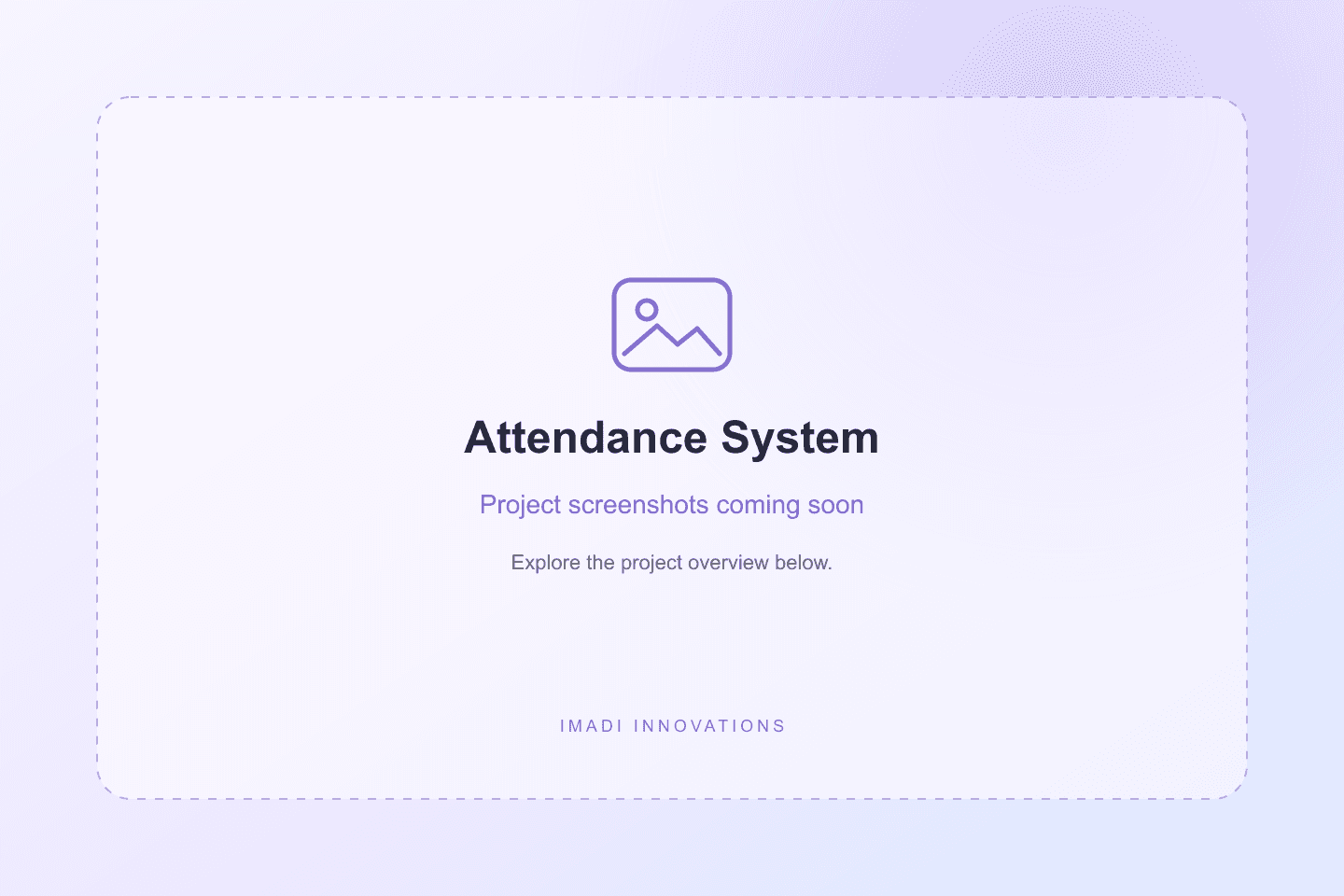 Attendance System: project screenshots coming soon