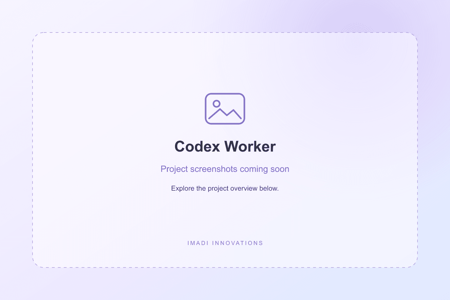 Codex Worker: project screenshots coming soon