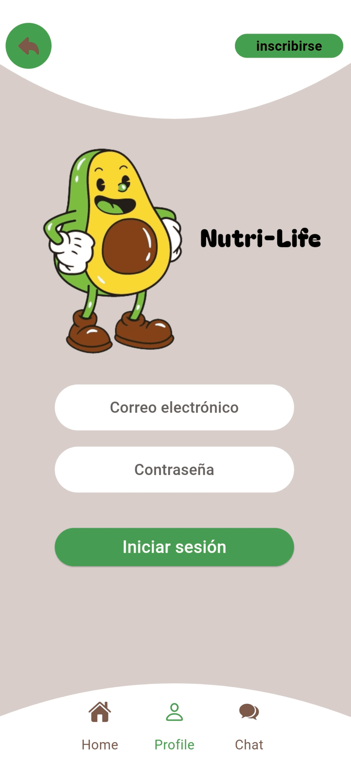 Nutrilife mobile wellness interface, as shown on the existing Imadi Innovations portfolio